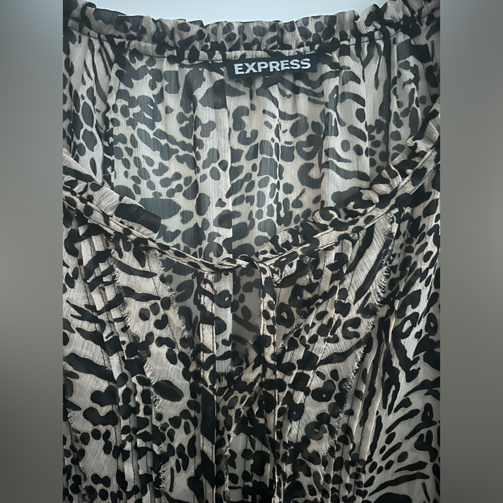 Express cheetah print blouse